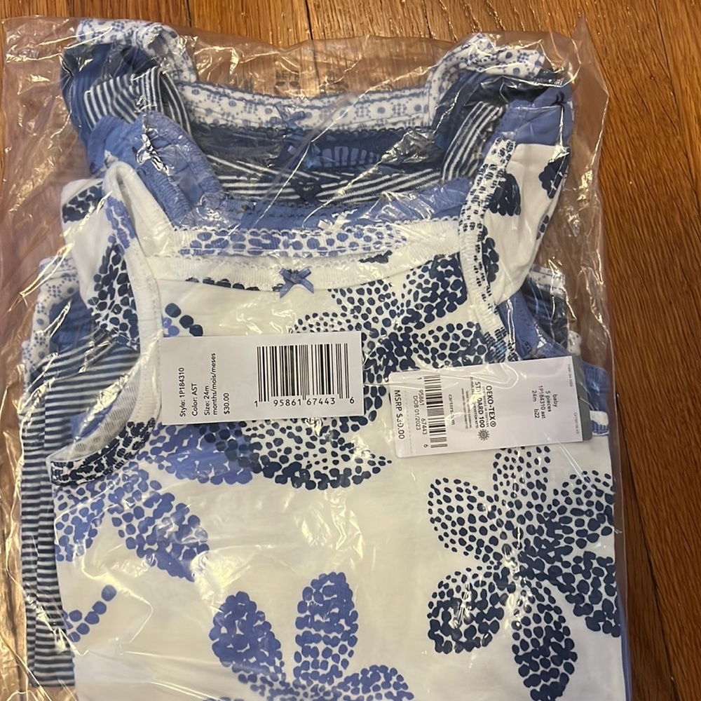 Brand new unopened 5 pack baby girl tank onesies